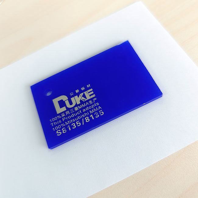 Biru 6 mm Cast Plexiglass Color Paste Acrylic Sheet Untuk Tanda