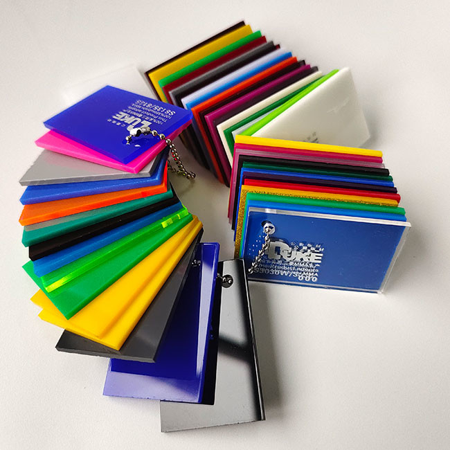 Biru 6 mm Cast Plexiglass Color Paste Acrylic Sheet Untuk Tanda