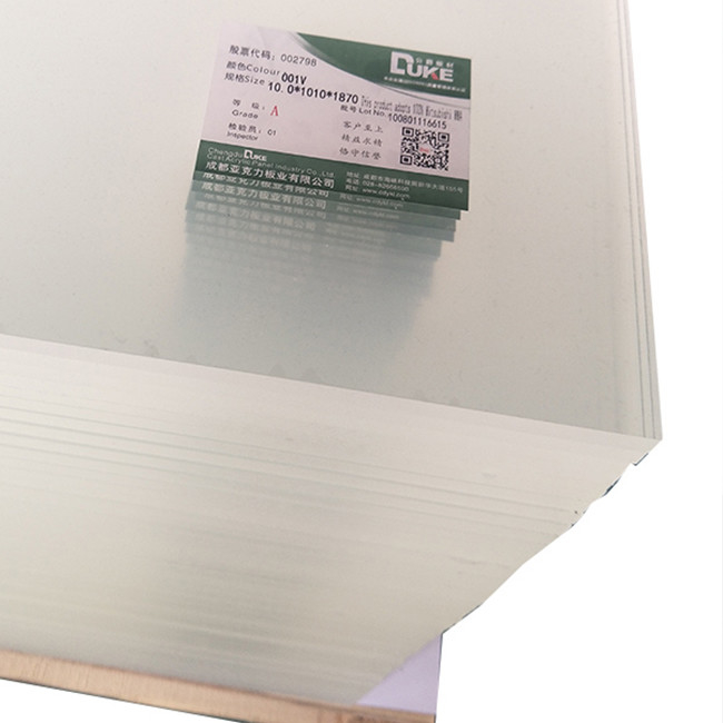 1220*2440mm Cast PMMA Clear Acrylic Sheet Warna Disesuaikan 20mm 15m
