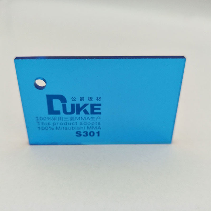 Warna Biru Transparan Cast Clear Acrylic Sheet 1020X2030mm Untuk AD Sign