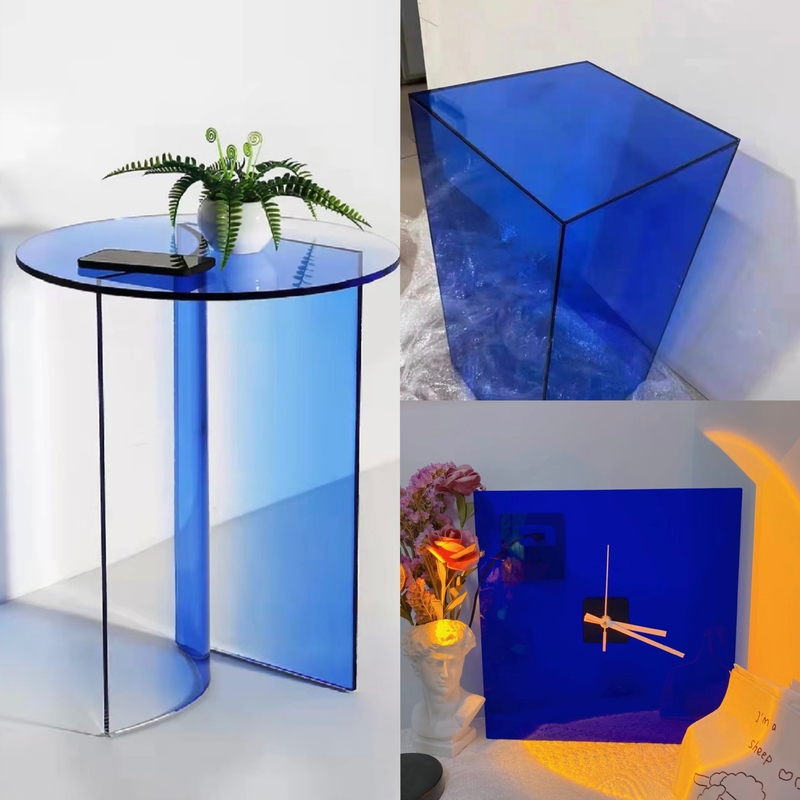 DUKE Brand Factory Grosir Lembar Akrilik Warna Biru PMMA Perspex Plexiglass Untuk Iklan