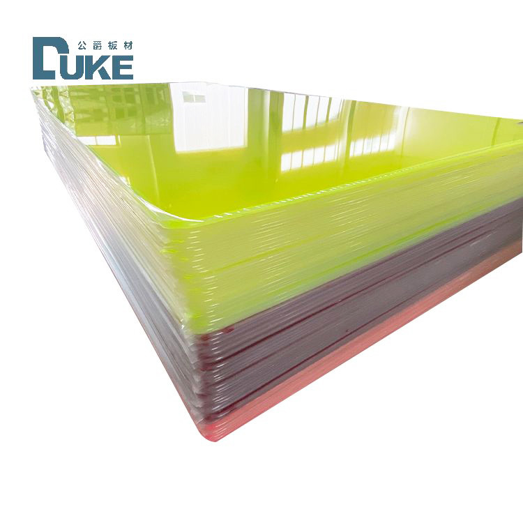 Fluorescent Neon Translucent Green Color Cast Acrylic Plexiglass Sheet Untuk Signage