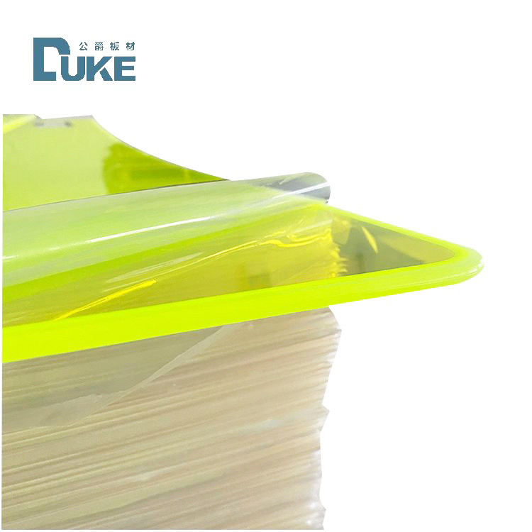 Fluorescent Neon Translucent Green Color Cast Acrylic Plexiglass Sheet Untuk Signage