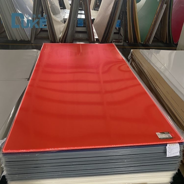 UV Resistance Fluorescent Transparan Merah / Pink Cast Acrylic Perspex Sheet Untuk Iklan