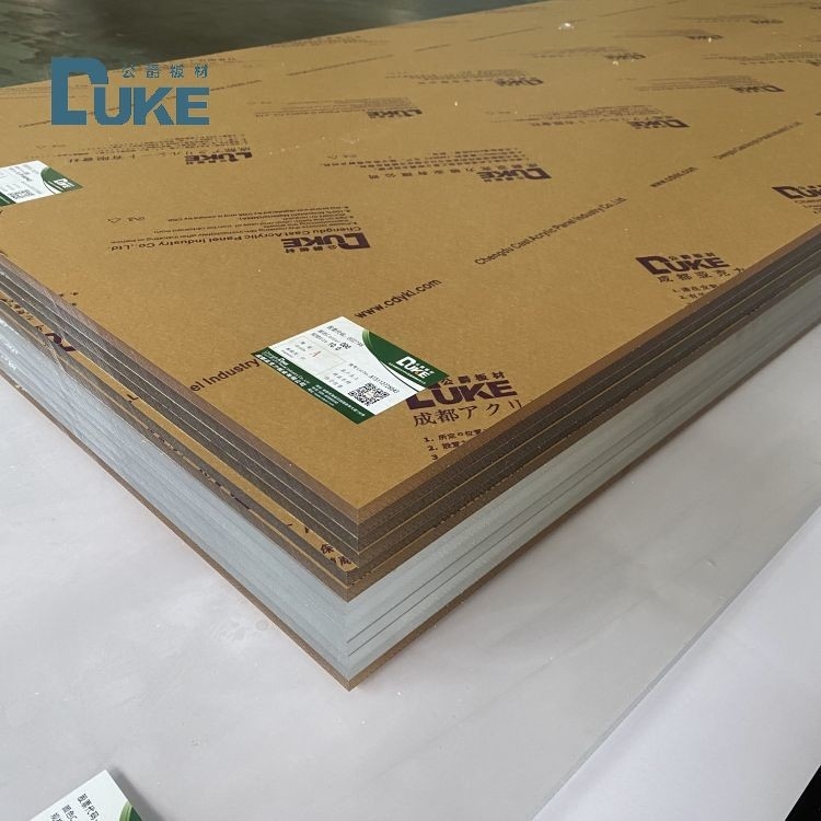 Anti Kuning Disesuaikan Lembar Akrilik Bening tebal Panel PMMA Untuk Outdoor Window CNC Pemotongan 10mm