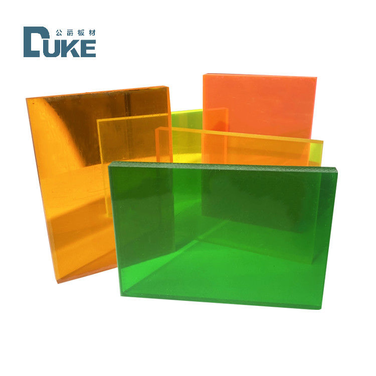 Custom 50mm Cast PMMA Panel Fluoresen Tahan Panas 12mm/10mm/20mm Lembar Plastik Akrilik Lembar Dekorasi Iklan