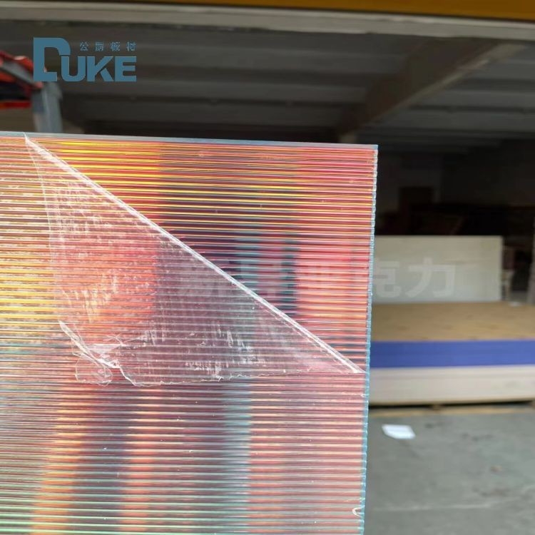 Reeded Dekoratif Pola Grey Acrylic Perspex Sheet dalam 1220 * 2440mm untuk Dekorasi Interior