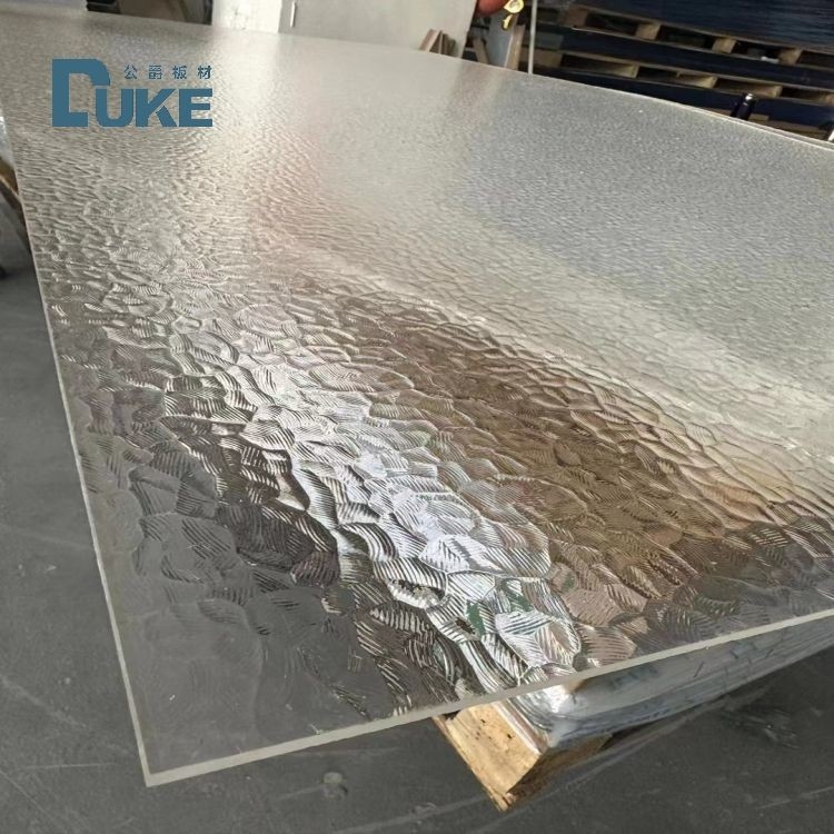 Reeded Dekoratif Pola Grey Acrylic Perspex Sheet dalam 1220 * 2440mm untuk Dekorasi Interior
