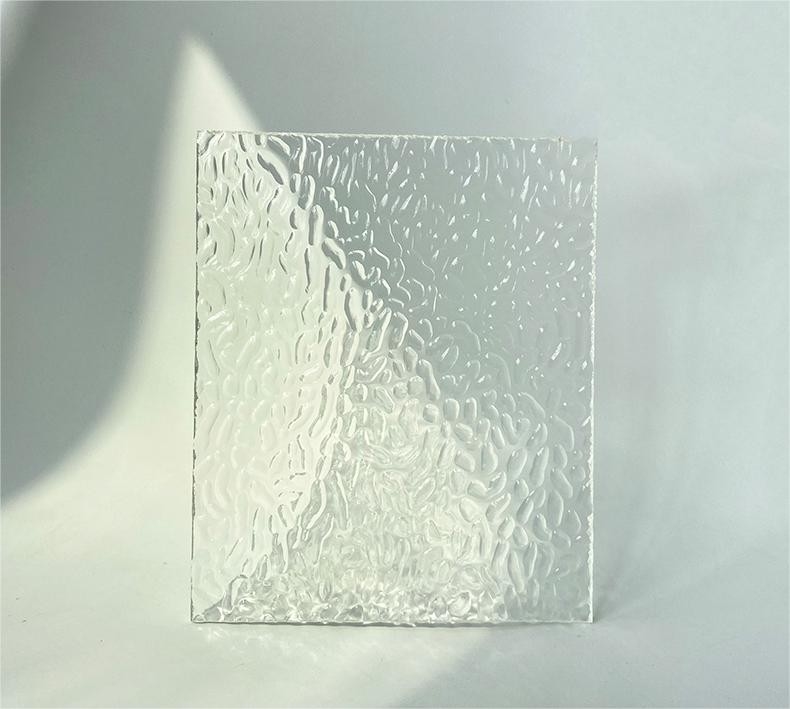 Bahan kimia tahan batu tekstur jelas berbentuk V bergaris acrylic lembaran di 6mm 10mm Ketebalan dan desain tahan lama