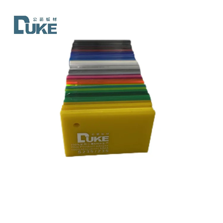 Duke 100% Virgin Mitsubishi Cast Acrylic Sheet Custom Berwarna Bak Mandi Plastik Sheet Harga Kompetitif 12mm 5mm Pemotongan MMA
