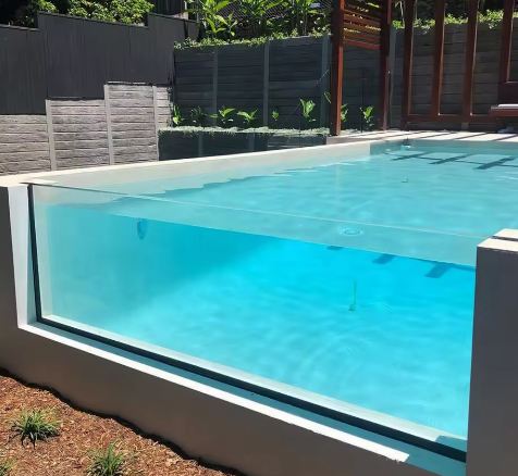 Dinding Kolam Renang Akrilik Kolam Renang Infinity Luar Ruangan Ukuran Kustom Kualitas Tinggi untuk Penggunaan Rumah dan Komersial