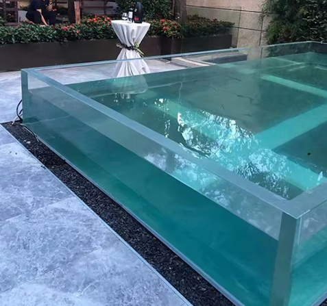 Dinding Kolam Renang Akrilik Kolam Renang Infinity Luar Ruangan Ukuran Kustom Kualitas Tinggi untuk Penggunaan Rumah dan Komersial