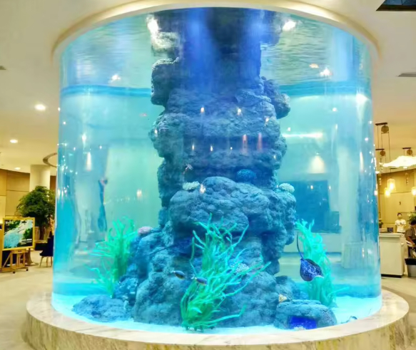 Heavy Duty tebal lempeng acrylic cast Panel transparan besar untuk akuarium Oceanarium terowongan bawah air melihat jendela