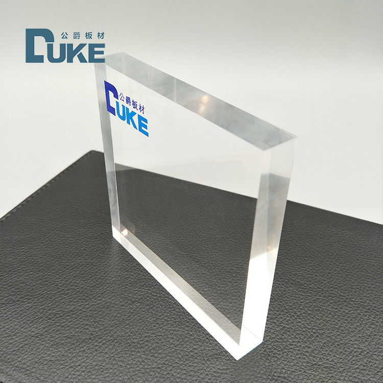 8mm Jelas PMMA Cast Acrylic Sheets tahan panas Ukuran Custom Laser Cutting UV Printing Ukiran Cahaya Iklan