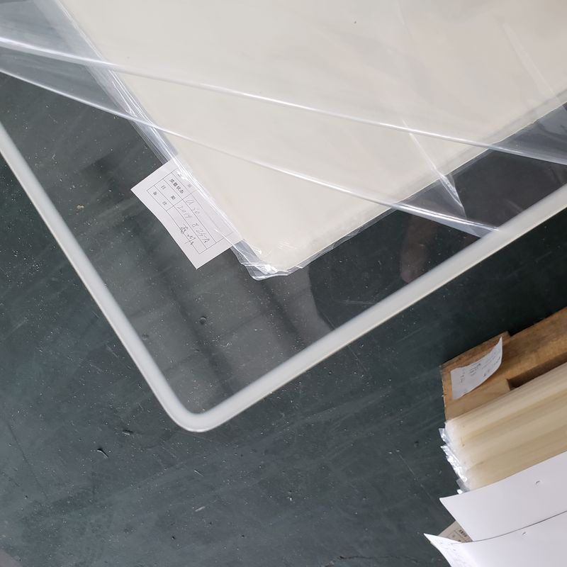8mm Jelas PMMA Cast Acrylic Sheets tahan panas Ukuran Custom Laser Cutting UV Printing Ukiran Cahaya Iklan
