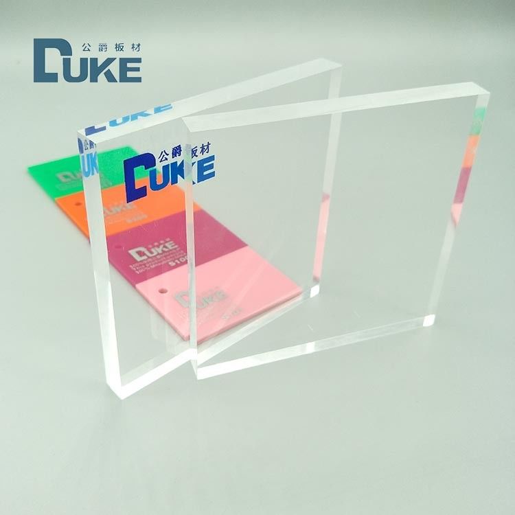 8mm Jelas PMMA Cast Acrylic Sheets tahan panas Ukuran Custom Laser Cutting UV Printing Ukiran Cahaya Iklan