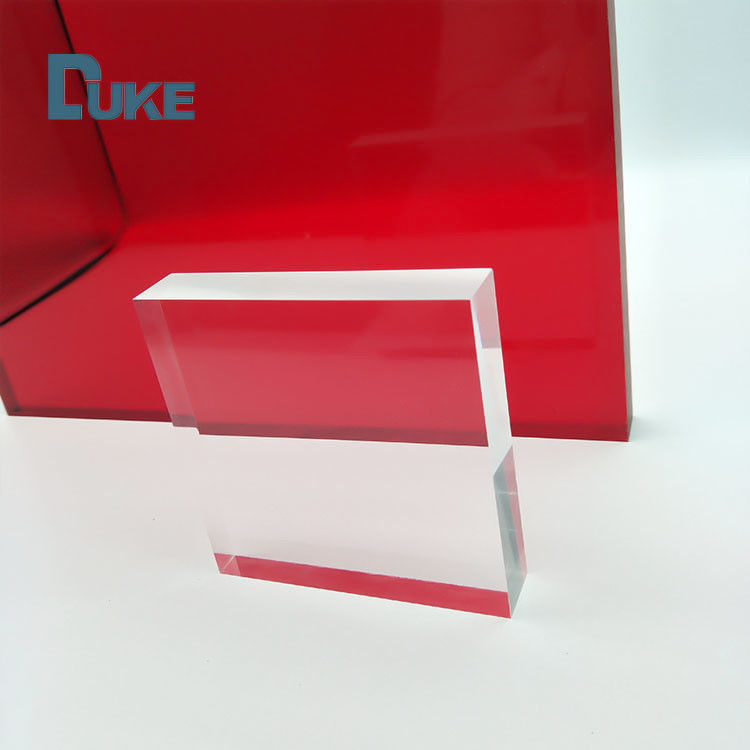 8mm Jelas PMMA Cast Acrylic Sheets tahan panas Ukuran Custom Laser Cutting UV Printing Ukiran Cahaya Iklan