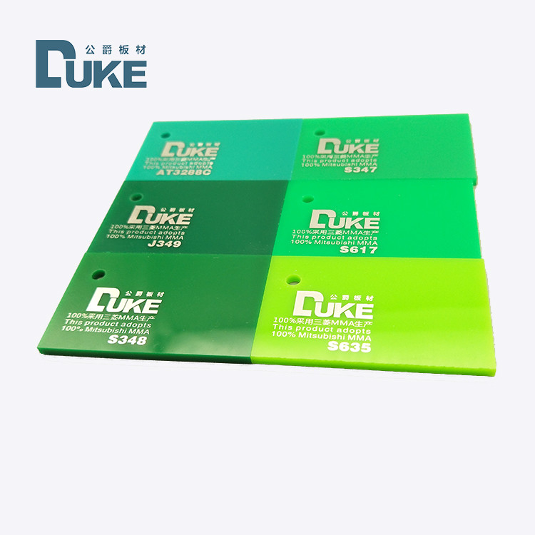 EN263 Green Cast Plexiglass Color Acrylic Sheets Untuk Light Box