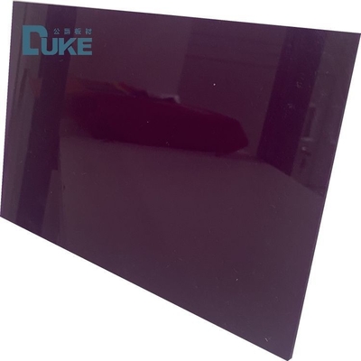 UV Blocking Colored Purple See Through Glossy Solid Perspex Sheet untuk signage
