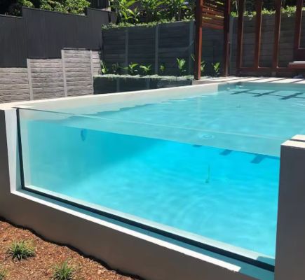 Dinding Kolam Renang Akrilik Kolam Renang Infinity Luar Ruangan Ukuran Kustom Kualitas Tinggi untuk Penggunaan Rumah dan Komersial